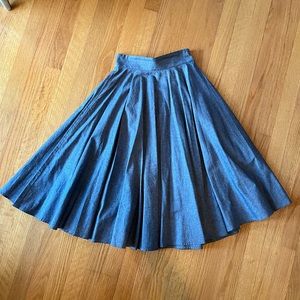 Trashy Diva by Candice Gwinn Chambray full circle skirt Sz 2
